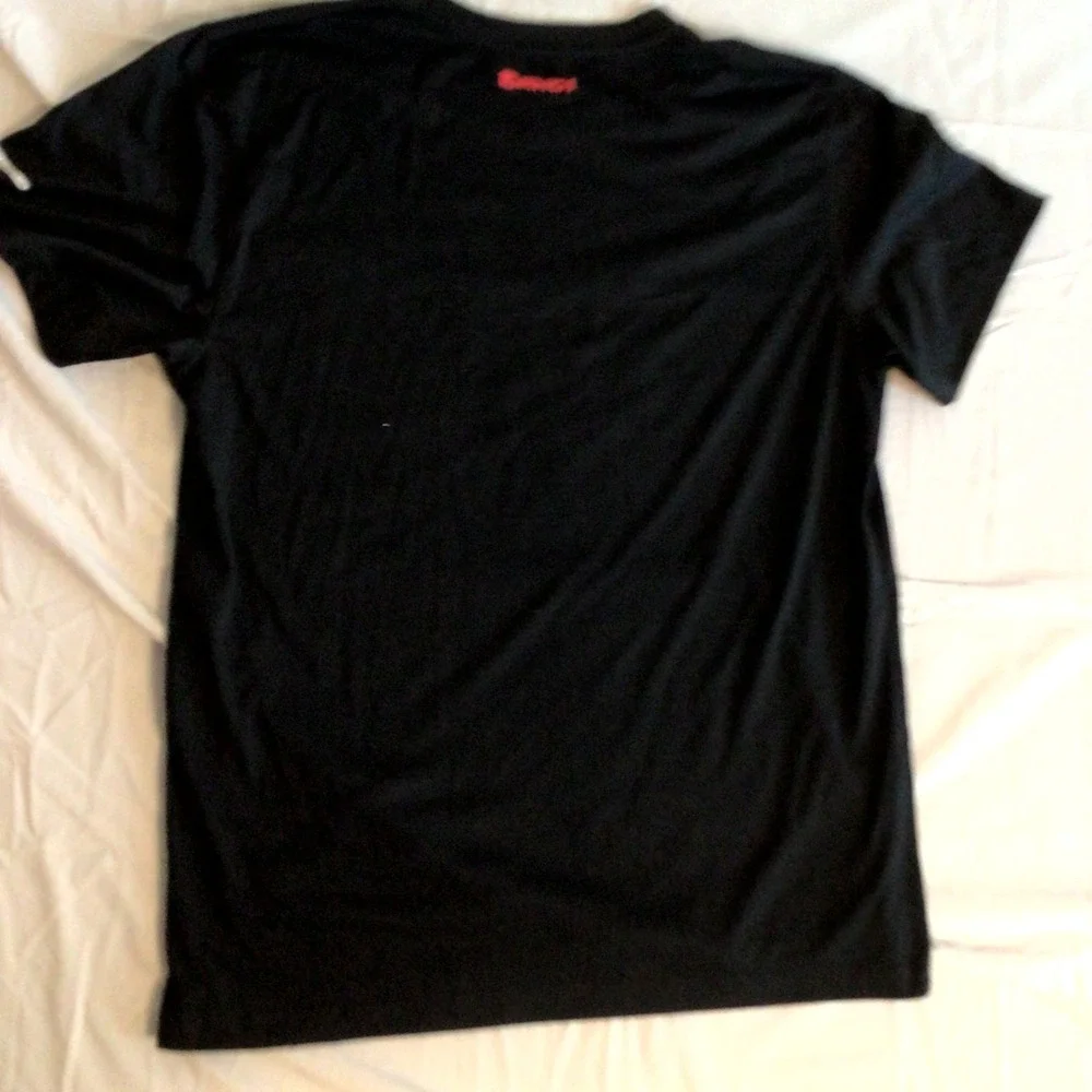 And1 Men's T-Shirt Large Black Red Graphic Streetwear Stop Sweating‎ Me Pullover
